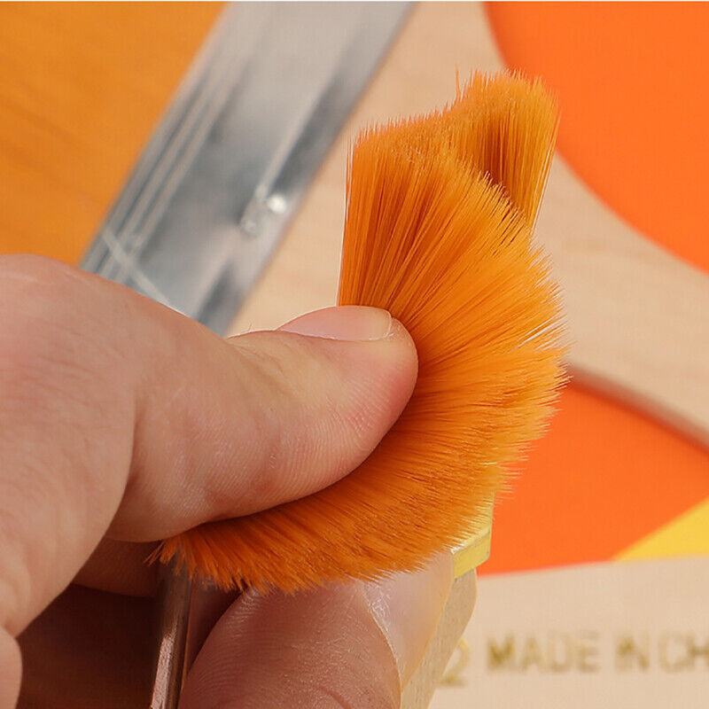 3 Pcs Flat Paint Brush Set with Wooden Handle for Art and Crafts