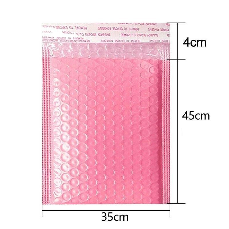 50 Pcs Poly Bubble Mailer Envelopes Pink Padded Bags