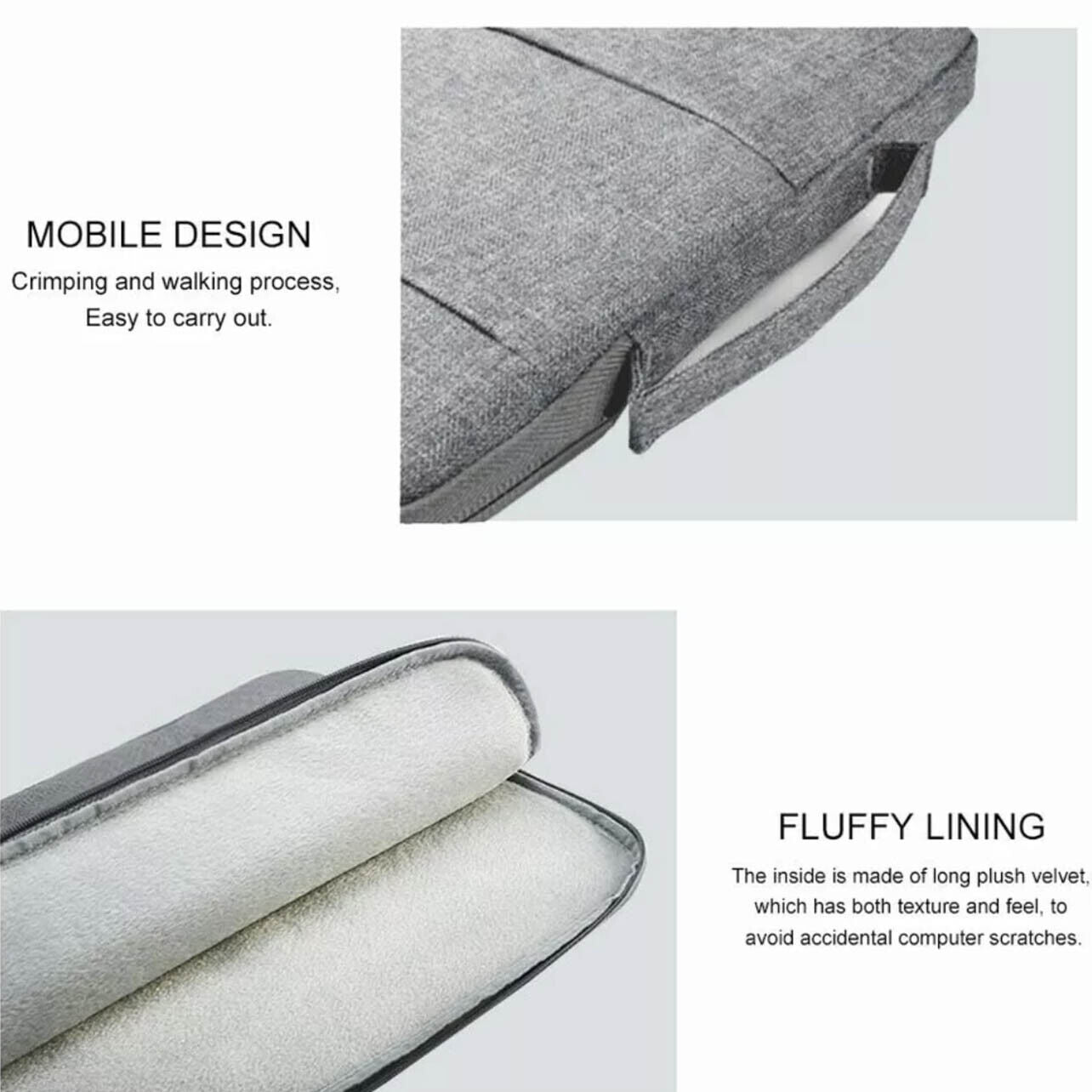 Laptop Sleeve Travel Bag Carry Case for MacBook Air Pro 13" 15.6"  Lenovo Dell