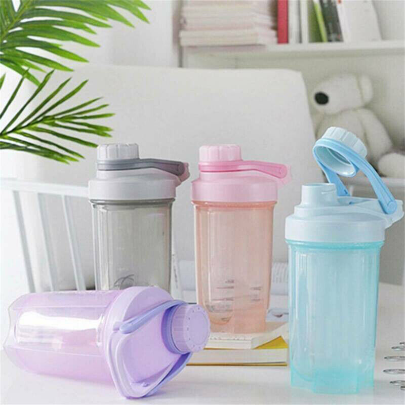 500ml Protein Shake Bottle with Mixing Ball Lid Seal Sports Water Bottle