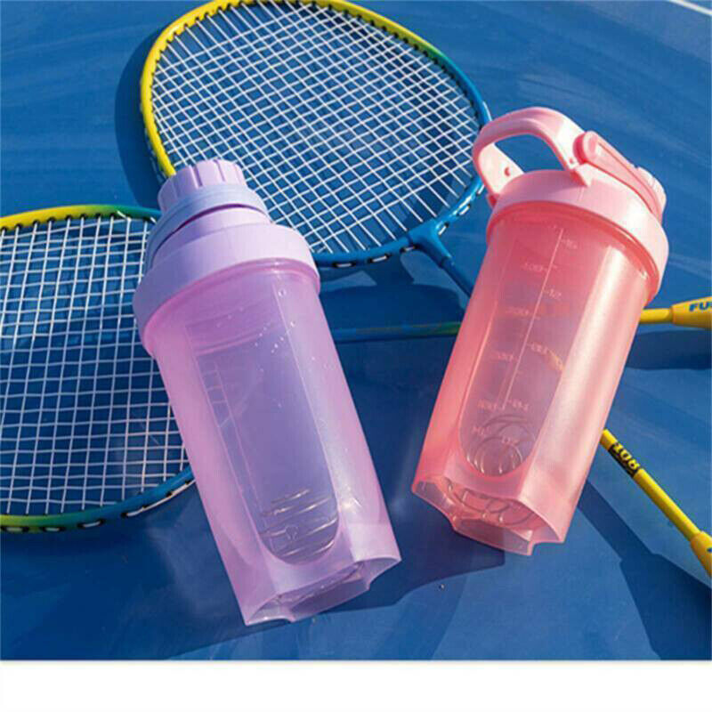 500ml Protein Shake Bottle with Mixing Ball Lid Seal Sports Water Bottle