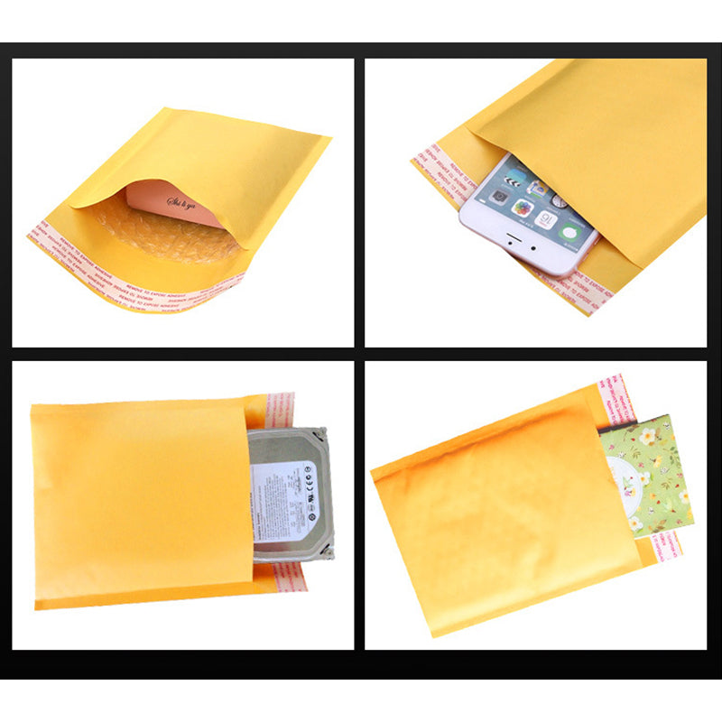 25 Pcs Bubble Mailer Envelopes Kraft Padded Yellow Bags