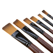 6 Pcs Art Paint Brush Set Nylon Brushes for Acrylic Oil Watercolor