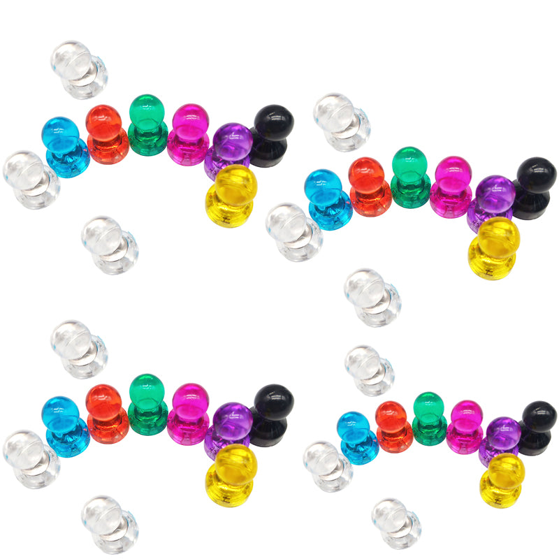 10–40 Pcs Magnetic Push Pins for Fridge and Whiteboard