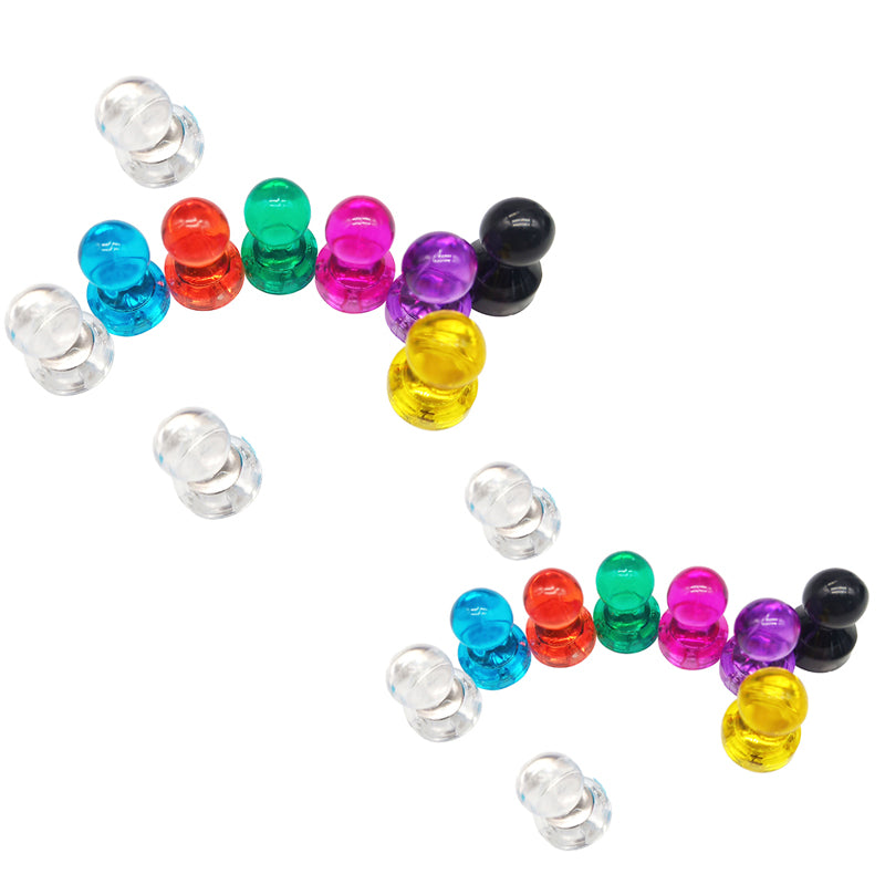 10–40 Pcs Magnetic Push Pins for Fridge and Whiteboard
