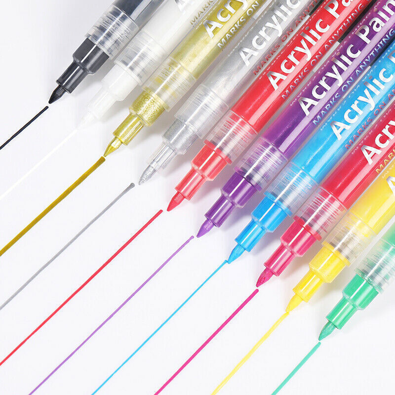1/10 Pcs Nail Art Pen Fine Line for 3D Designs DIY Painting