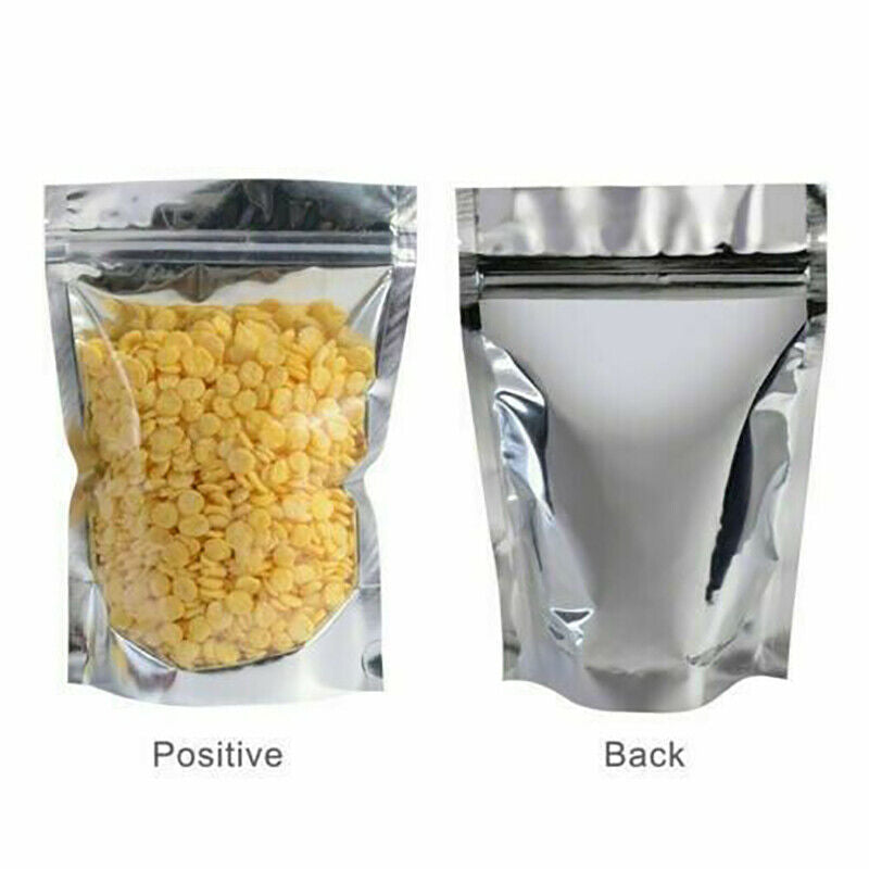 50pcs Mylar Stand Up Zip Lock Food Bags