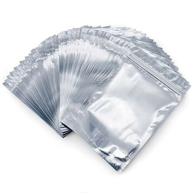 50pcs Mylar Stand Up Zip Lock Food Bags