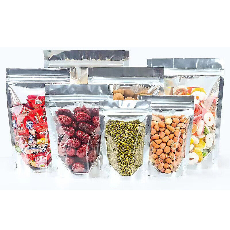 50pcs Mylar Stand Up Zip Lock Food Bags