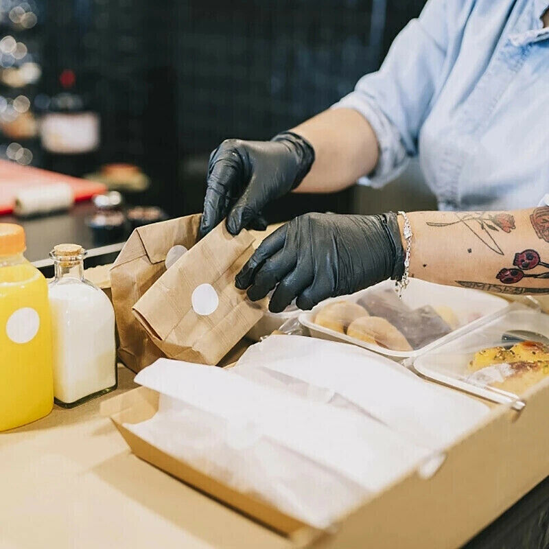 100 Pcs Nitrile Gloves Industrial Disposable Protective Handwear for Work