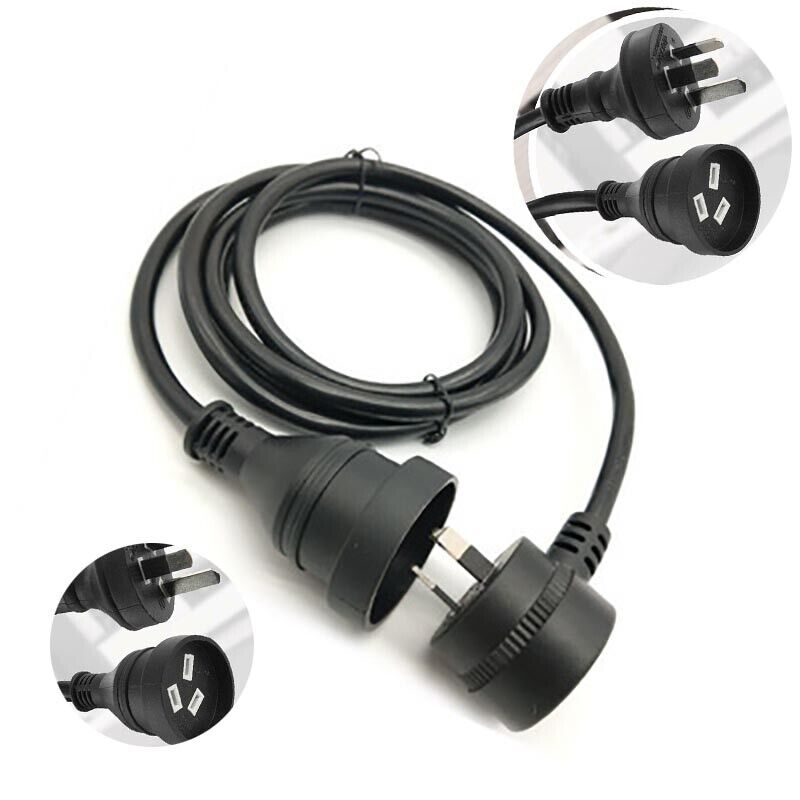 1M Piggyback Extension Cord 240V Power Lead 3-Pin