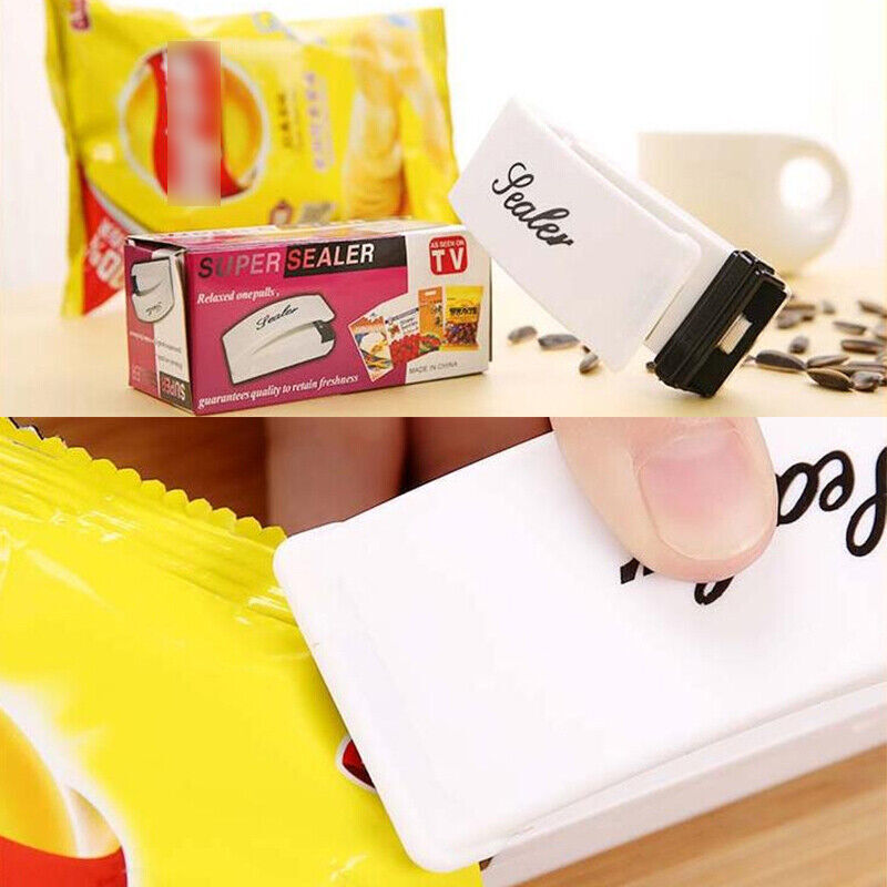 Mini Plastic Bag Heat Sealer Portable White ABS Food Sealing Tool