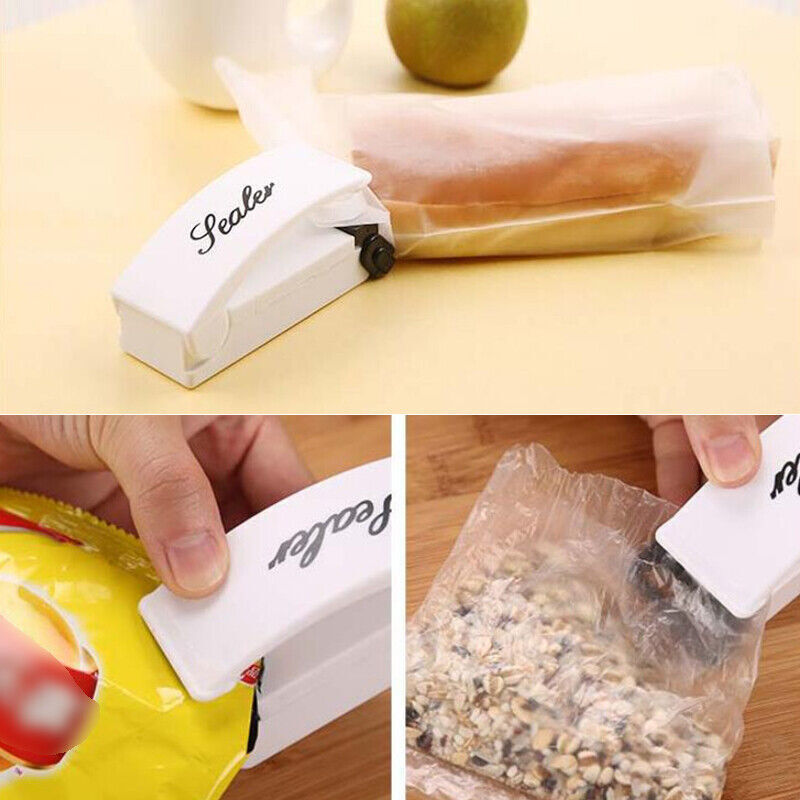 Mini Plastic Bag Heat Sealer Portable White ABS Food Sealing Tool