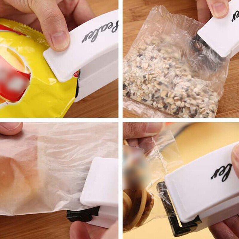 Mini Plastic Bag Heat Sealer Portable White ABS Food Sealing Tool