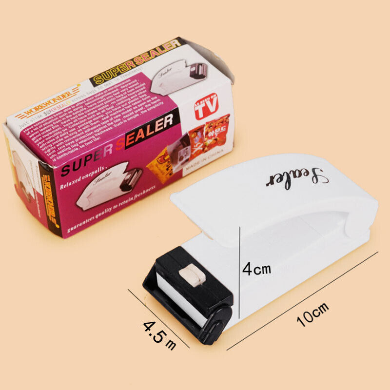 Mini Plastic Bag Heat Sealer Portable White ABS Food Sealing Tool