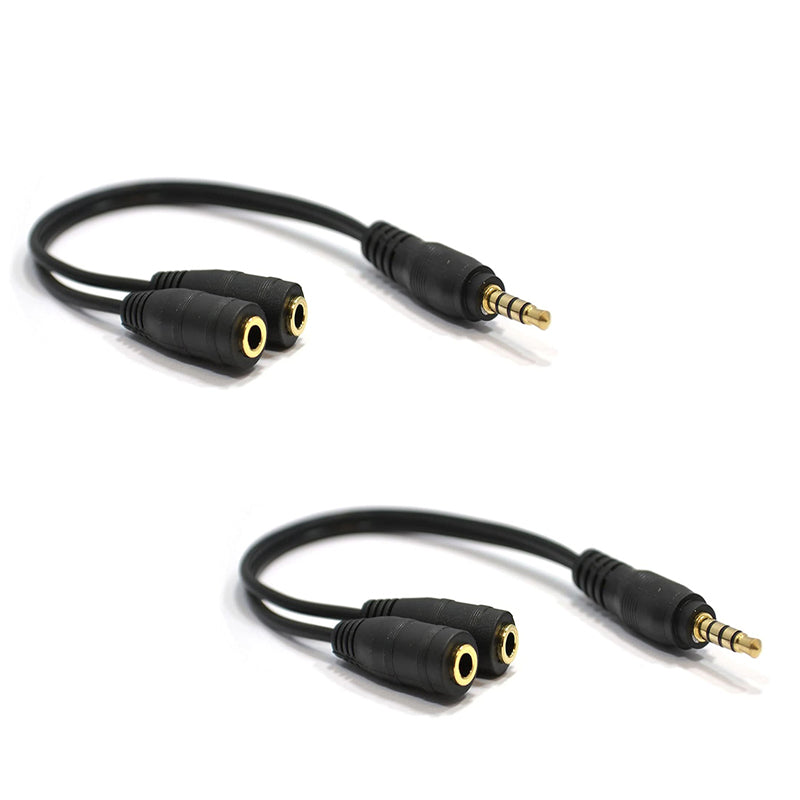3.5mm AUX Earphone Splitter 2 Way Audio Cable
