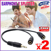 3.5mm AUX Earphone Splitter 2 Way Audio Cable