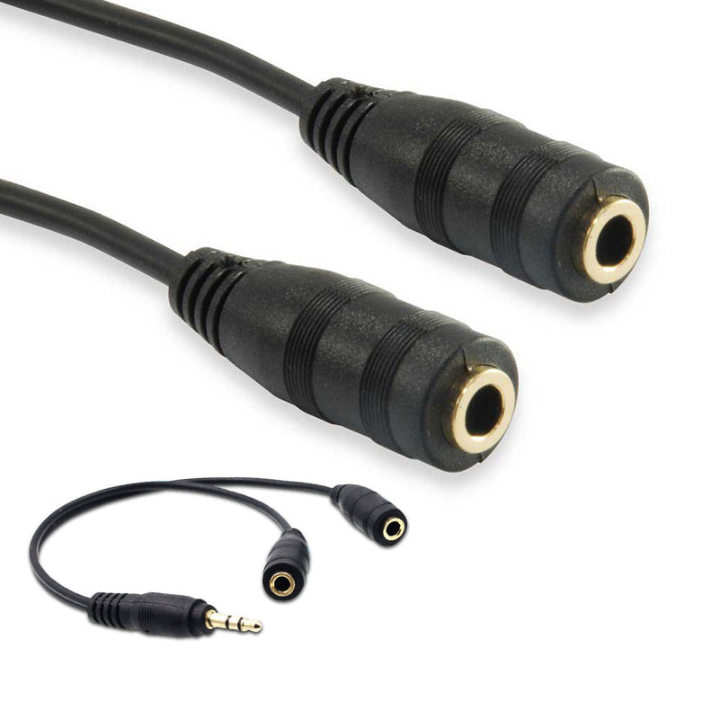 3.5mm AUX Earphone Splitter 2 Way Audio Cable