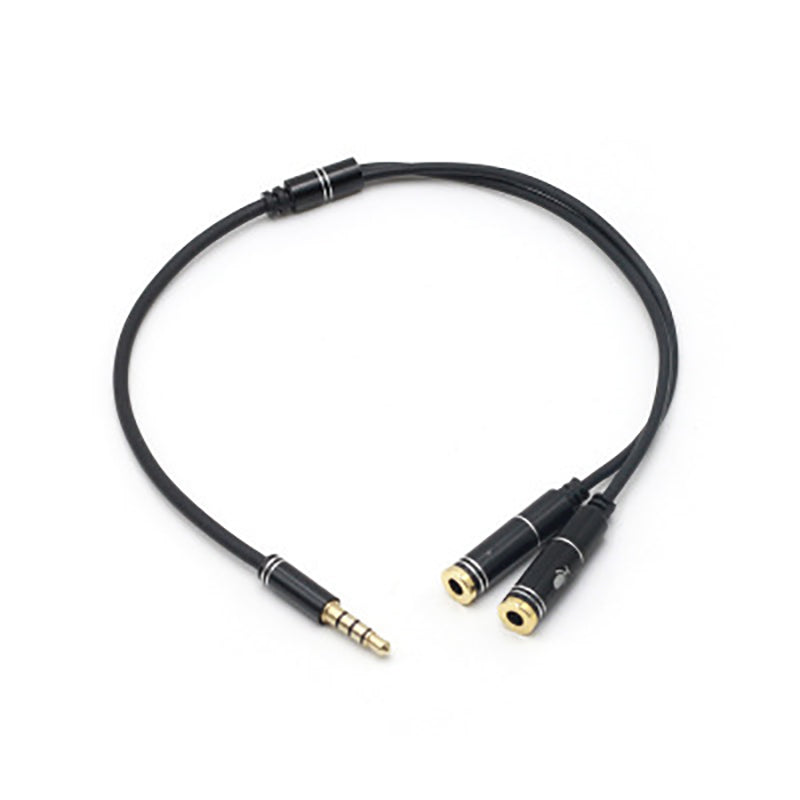 3.5mm AUX Cable Mic Audio Splitter Headphone Adapter