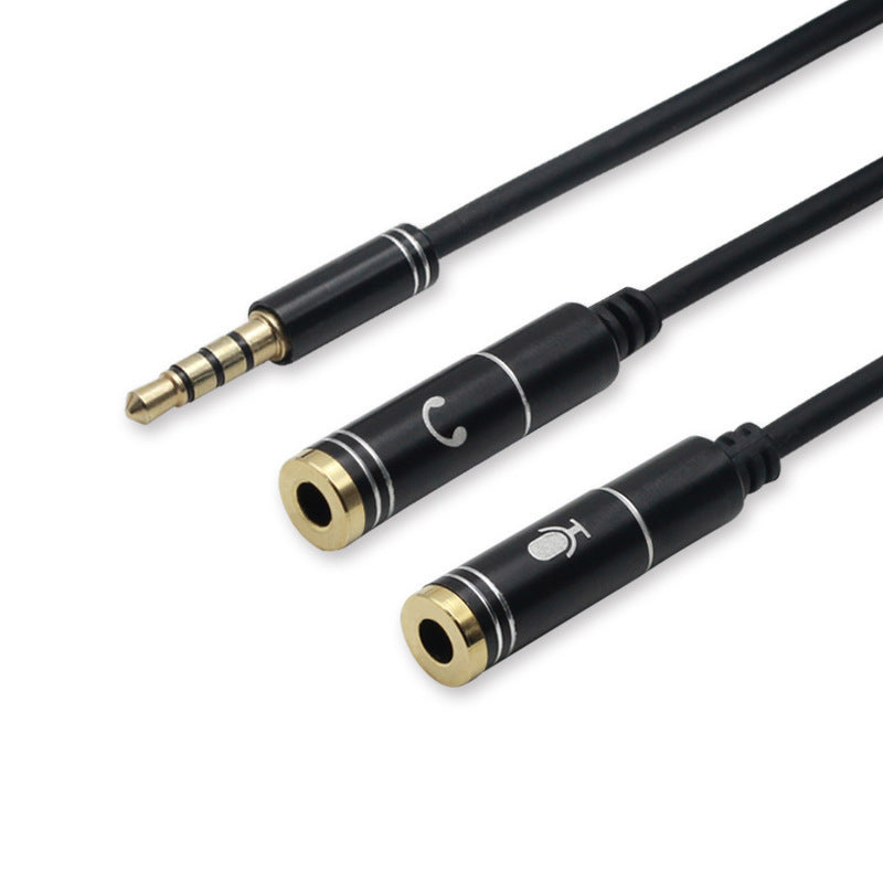 3.5mm AUX Cable Mic Audio Splitter Headphone Adapter