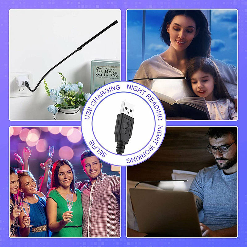 USB LED Light Lamp with 10 LEDs Flexible Metal Neck