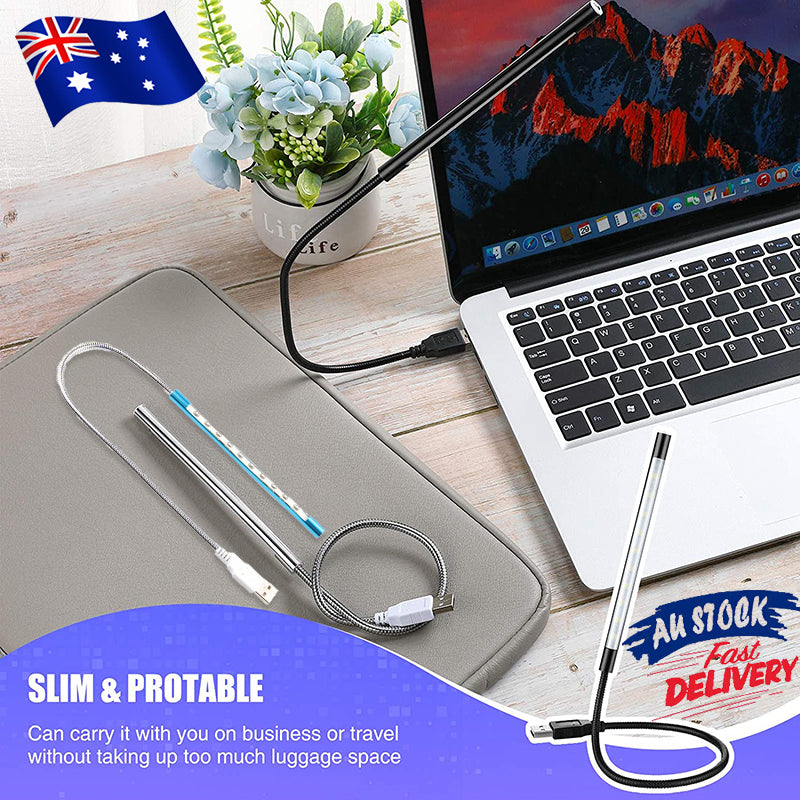 USB LED Light Lamp with 10 LEDs Flexible Metal Neck