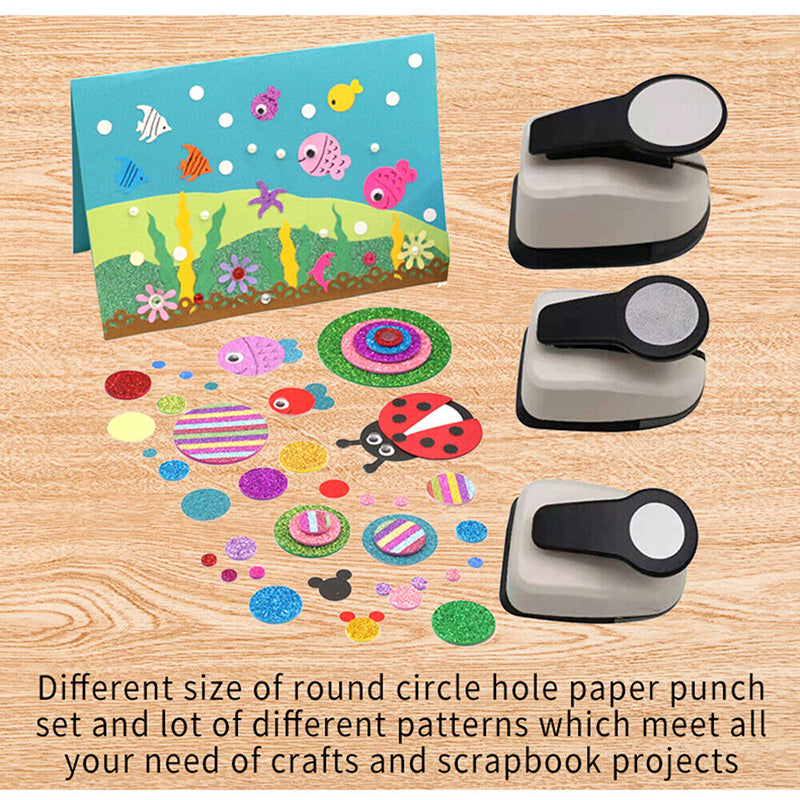 Circle Hole Punch 5 Sizes for Scrapbooking and Cards