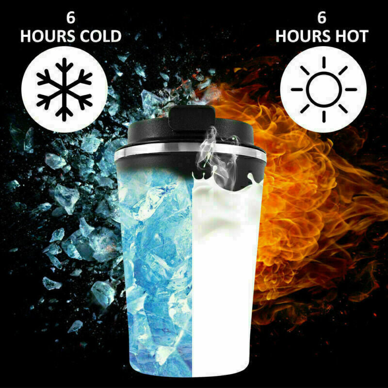 Insulated Coffee Mug Travel Cup Stainless Steel Flask 380ml 510ml Reusable