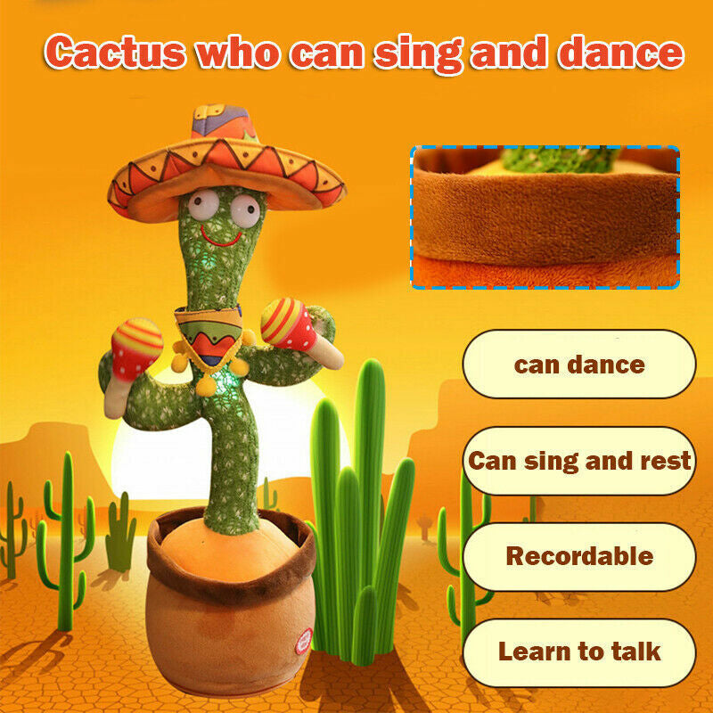 Talking Dancing Cactus Toy 120 Songs and Recording