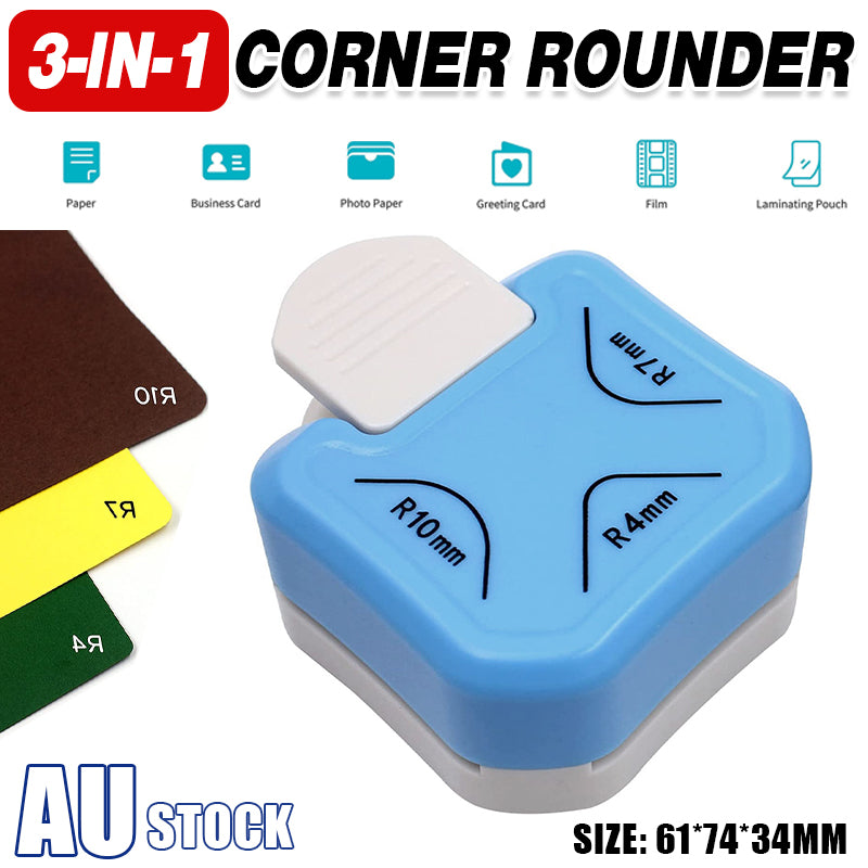 3-in-1 Corner Trimmer with R4mm R7mm R10mm