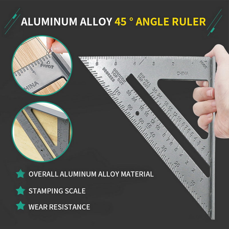 Aluminum Speed Square Triangle Ruler 7 Inch