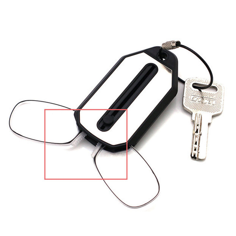 Portable Nose Clip Reading Glasses Frameless Light