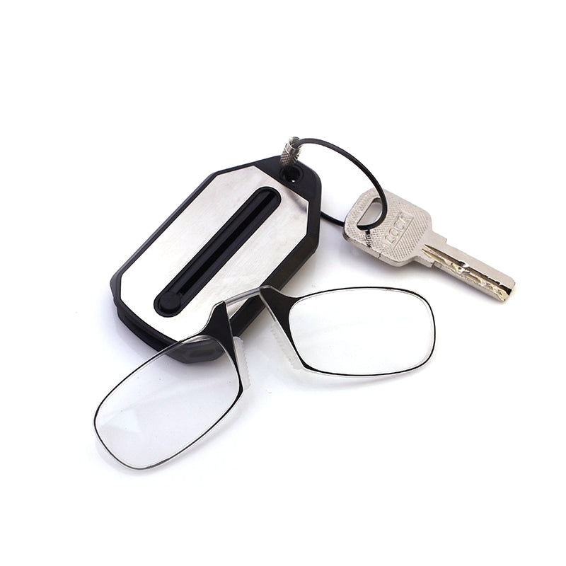 Portable Nose Clip Reading Glasses Frameless Light