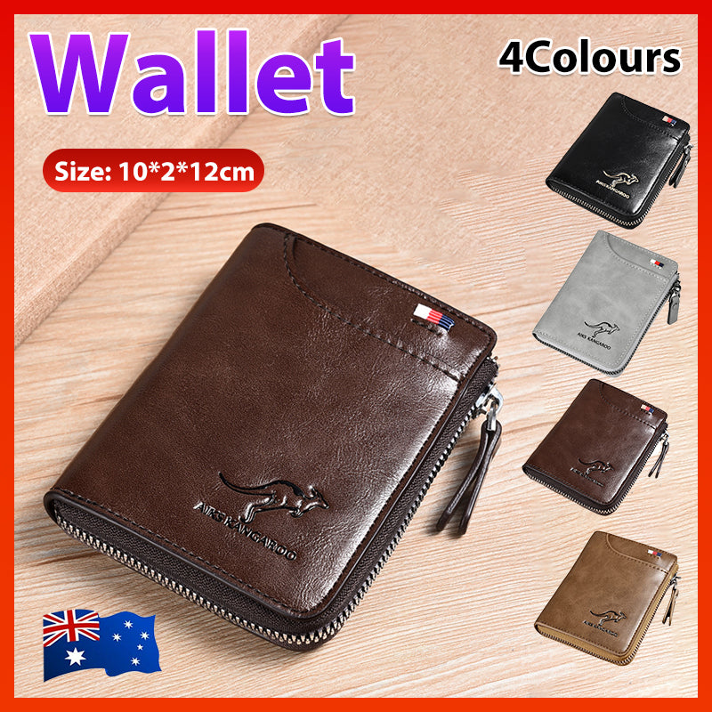 Men's RFID Blocking Leather Wallet Credit Card Holder