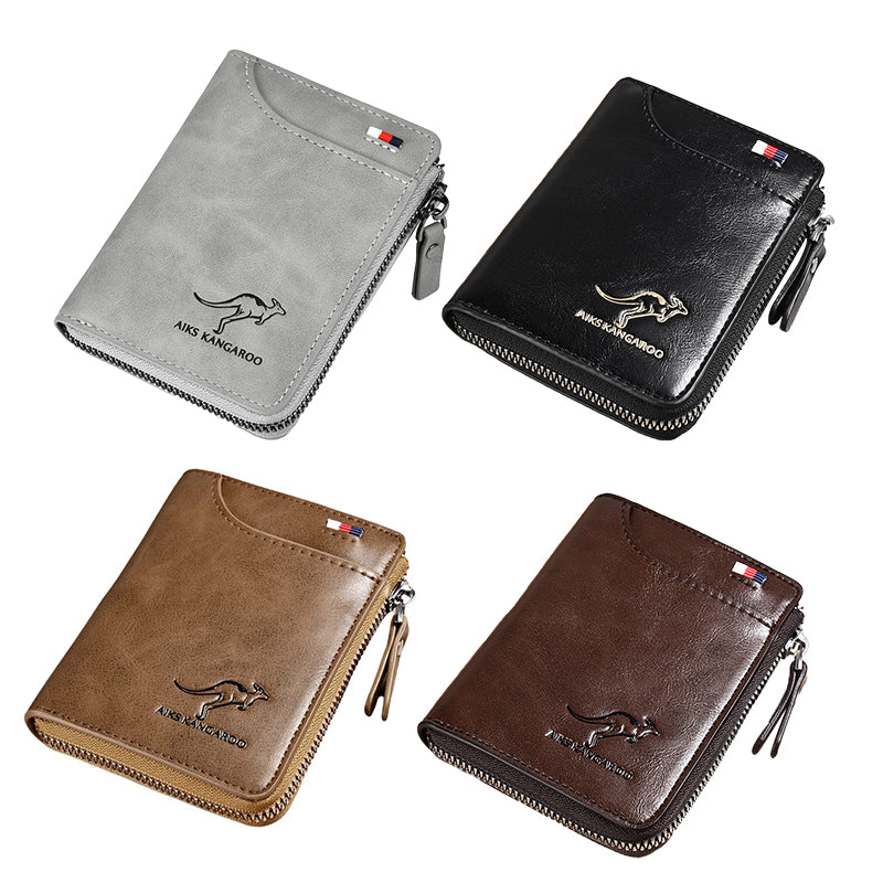 Men's RFID Blocking Leather Wallet Credit Card Holder