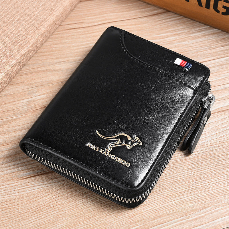 Men's RFID Blocking Leather Wallet Credit Card Holder