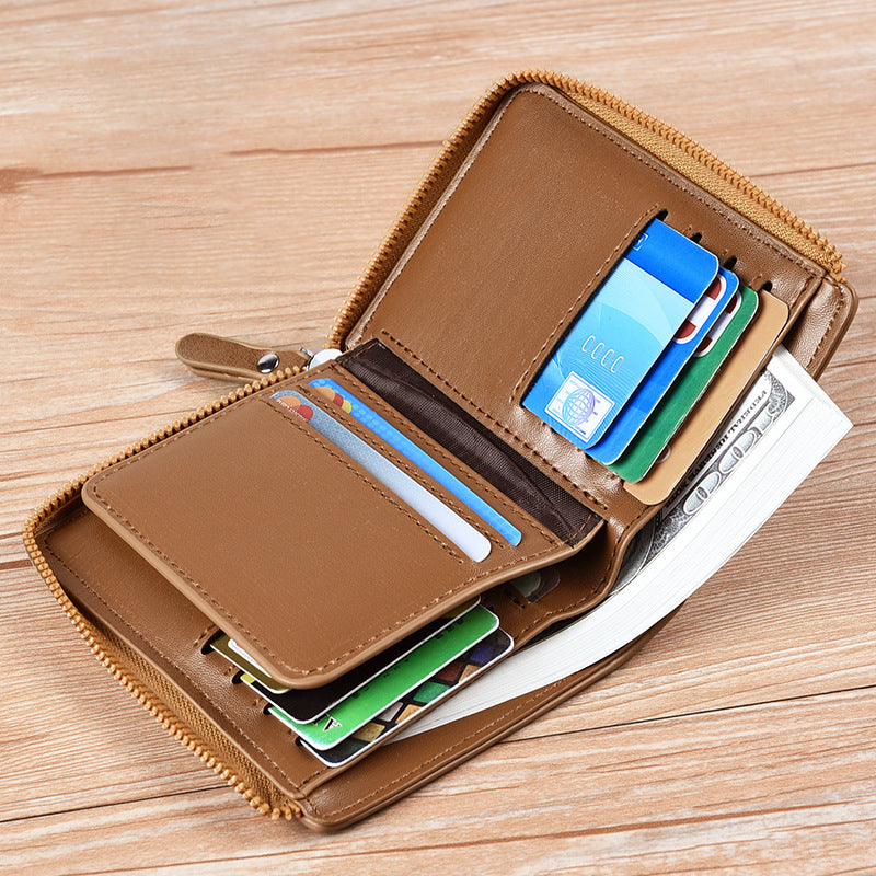 Men's RFID Blocking Leather Wallet Credit Card Holder