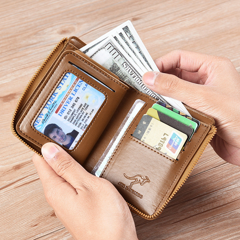 Men's RFID Blocking Leather Wallet Credit Card Holder