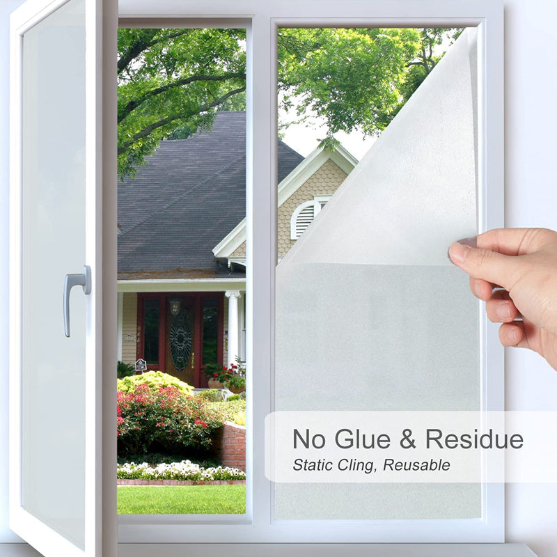 Frosted Privacy Window Film Self-Adhesive Removable