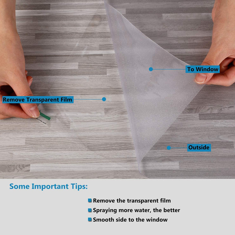 Frosted Privacy Window Film Self-Adhesive Removable