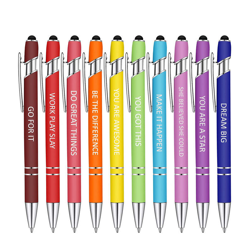 10 Pcs Funny Swear Word Pen Set Black Ink Writing Pen Office Gift