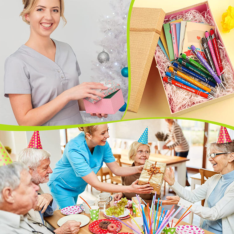 10 Pcs Funny Swear Word Pen Set Black Ink Writing Pen Office Gift