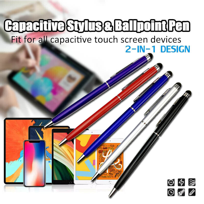 Capacitive Touch Screen Stylus Ball Pen 2-in-1