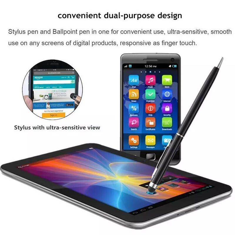 Capacitive Touch Screen Stylus Ball Pen 2-in-1