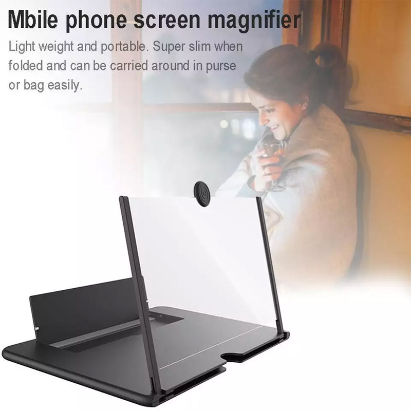 12 Inch Folding Screen Magnifier Stand 3D HD Lens