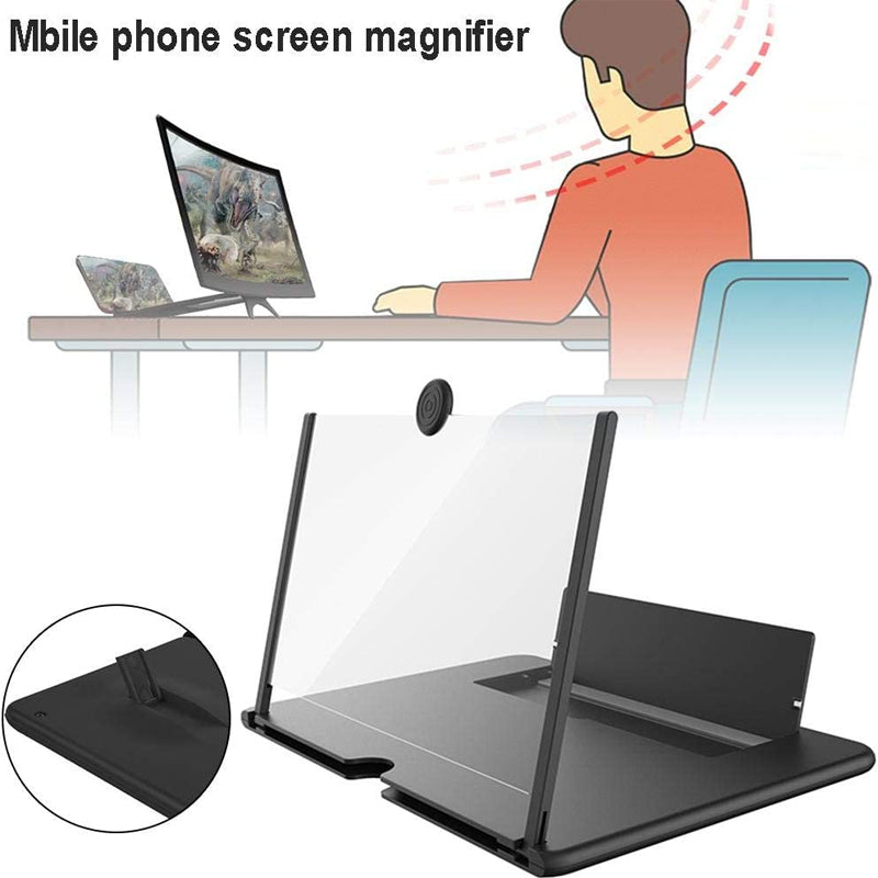 12 Inch Folding Screen Magnifier Stand 3D HD Lens