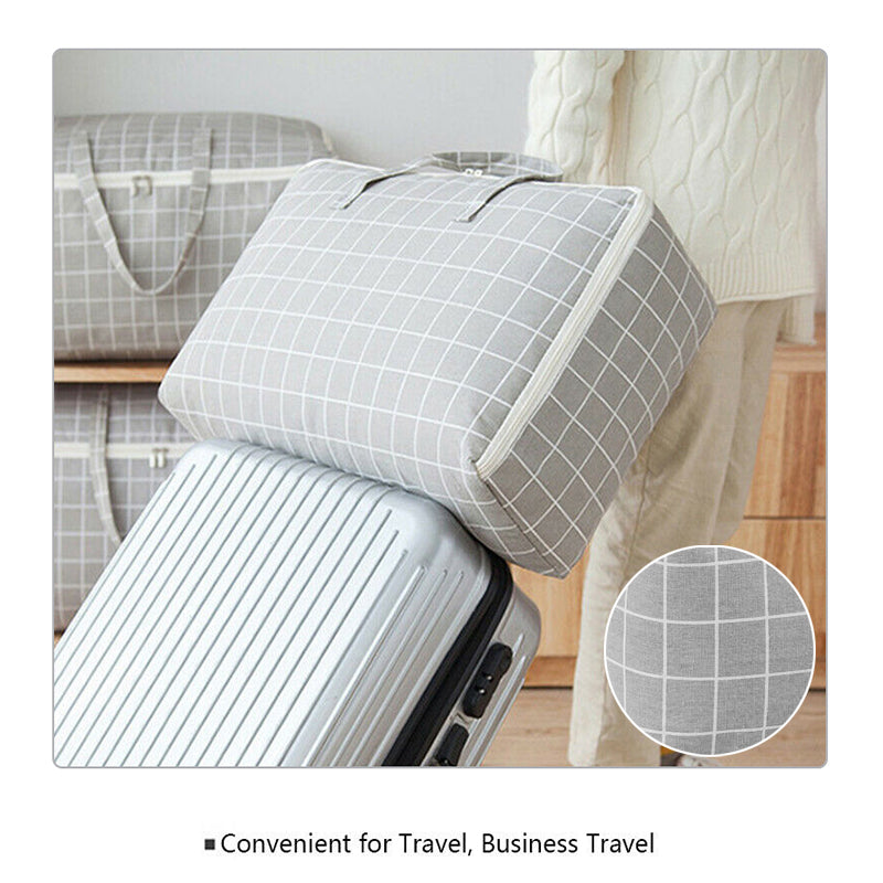 Clothes Quilt Storage Bag Cotton Linen Waterproof Organizer