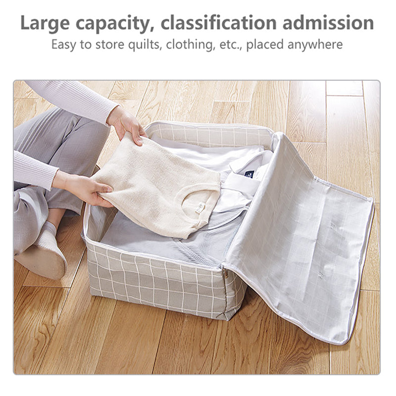 Clothes Quilt Storage Bag Cotton Linen Waterproof Organizer