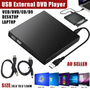USB External CD DVD Drive for Laptop and Mac