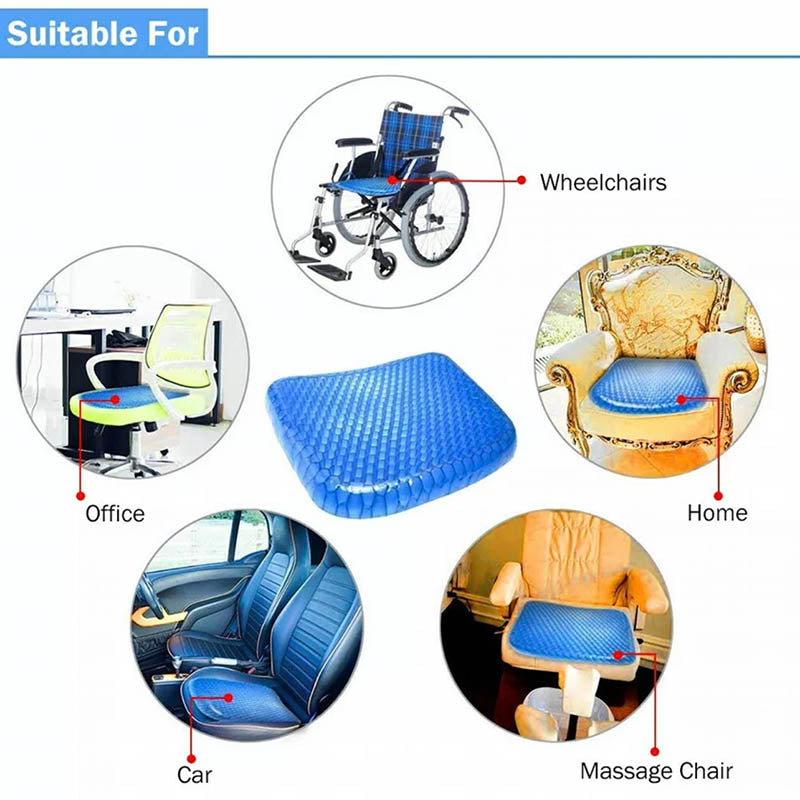 Gel Honeycomb Seat Cushion with Anti-Slip Cover